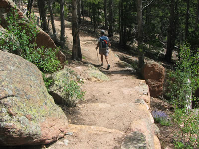 Amy hiking strong