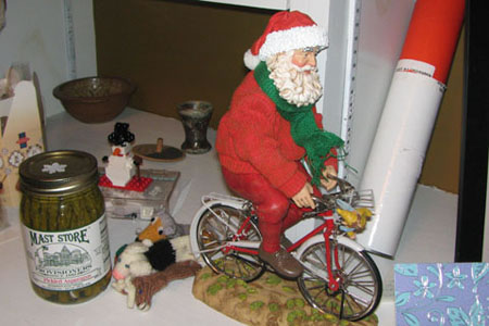 Santa on a bike