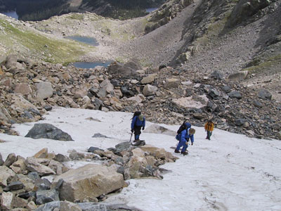 summer glacier in Rocky Mountain National Park