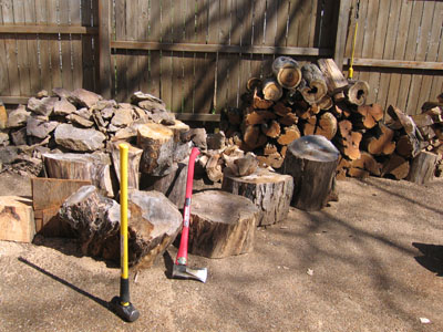 wood pile