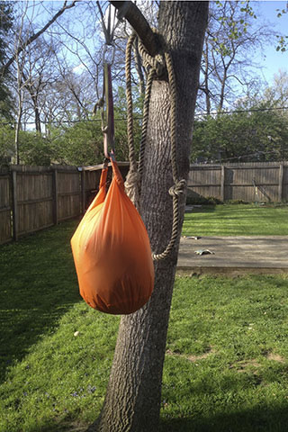 Ultralight Dry Sack having from a limb in the backyard