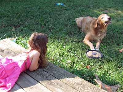 dog and girl