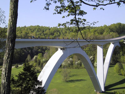 Natchez Trace Hwy 96 bridge with bikes