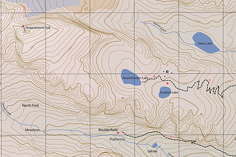 Amphitheater Lake Trail Map