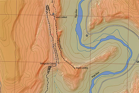 Angels Landing map