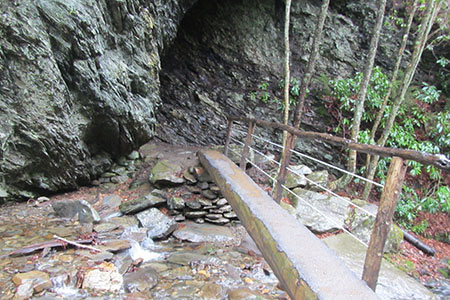 The bridge at Arch Rock