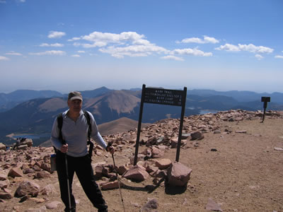 Ray on Pikes Summit