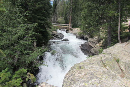 Cascade Creek tumbling down Cascade Canyon