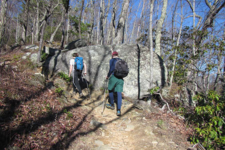 climbing Gregory Ridge