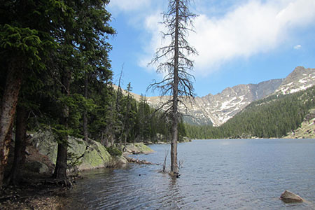 Looking at the divide from Lake Verna