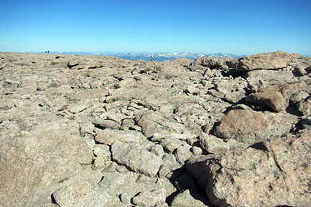 The massive, flat, summit of Longs