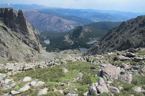 Looking down from the Continental Divide at the gorge