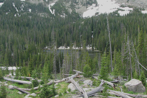 Ouzel Lake from above