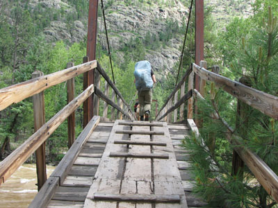 crossing the Animas River