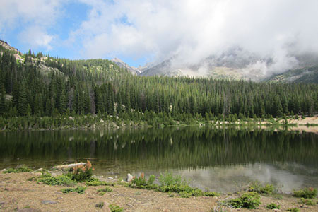 Sandbeach Lake looking toward Mount Pagoda