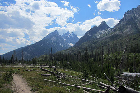 tetons from the east side of the lake