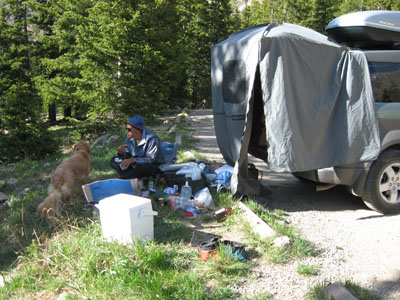 eating at the trailhead