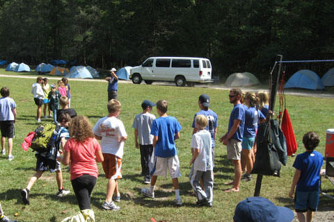 youth on an outdoors trip