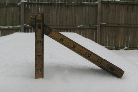 measuring snow