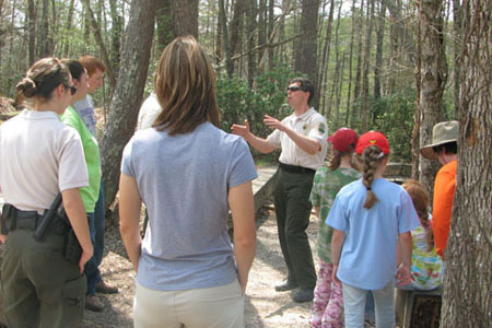 trails group learning about maintenance