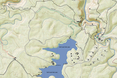 fall creek falls state park map