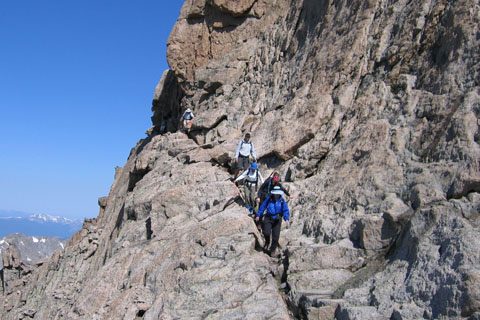 group on Longs Peak