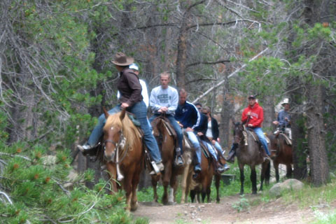 group ride in Rocky Mountain