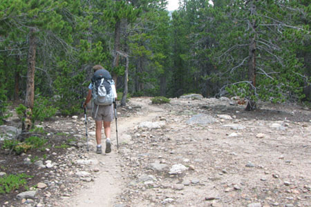 light hiking on RMNP trail