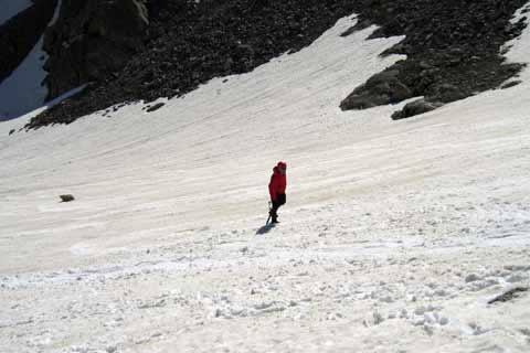 Rest Step on a snow slope