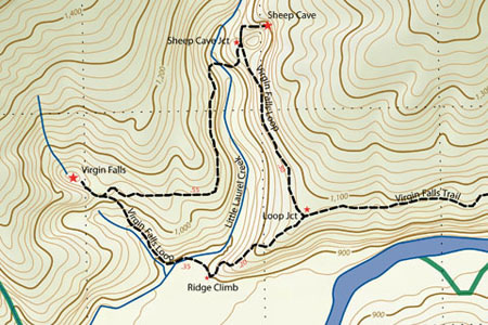 Virgin Falls Map