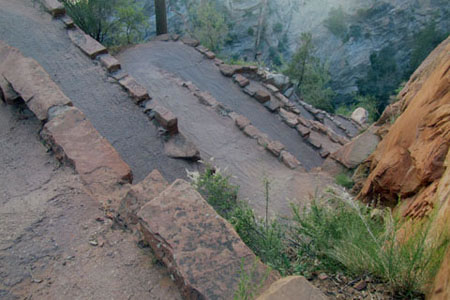 looking down at the 23 switchbacks of the Wiggles